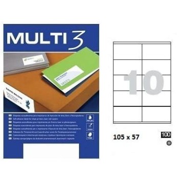 Etykiety samoprzylepne MULTI3 105x57mm 100 sztuk