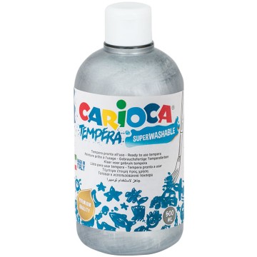 Farba CARIOCA TEMPERA 500ml srebrna