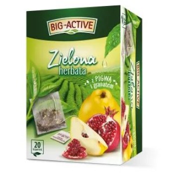 Herbata BIG ACTIVE zielona pigwa i granat 20t