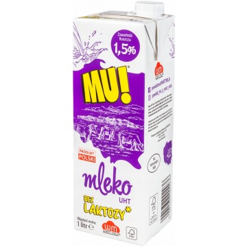 Mleko MU! 1.5% bez laktozy 1L