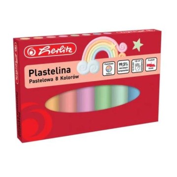 Plastelina HERLITZ pastelowa 8 kolorów