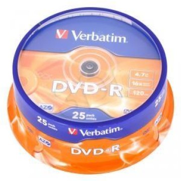 Płyta DVD+R Verbatim 4,7GB a'25 43522