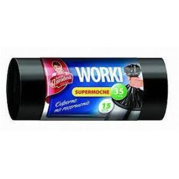 Worki na odpady 35l LD 15szt AZ SUPERMOCNE czarne